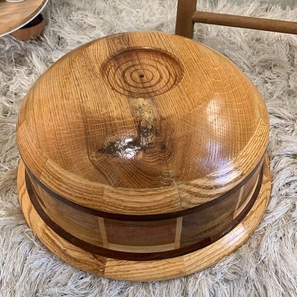 Unique Handcrafted Segmented Wooden Bowl Hand Turned - Picture 17 of 17